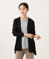 NHTHD01160 GIANNI LO GIUDICE(小さいサイズ)(メゾン ドゥ サンク) [日本製]強撚天竺カーディガン ブラック