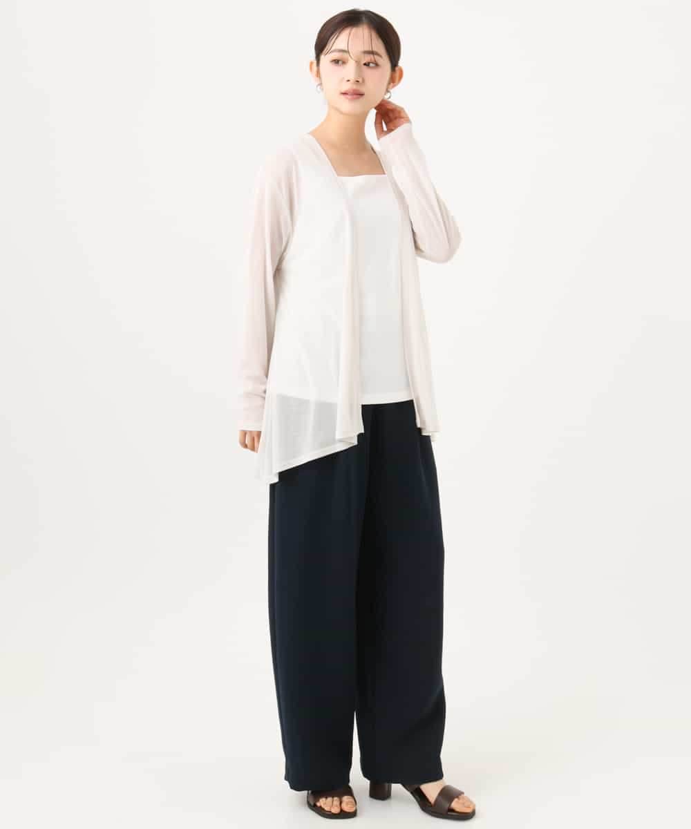 NHTHD01160 GIANNI LO GIUDICE(小さいサイズ)(メゾン ドゥ サンク) [日本製]強撚天竺カーディガン ライトグレー