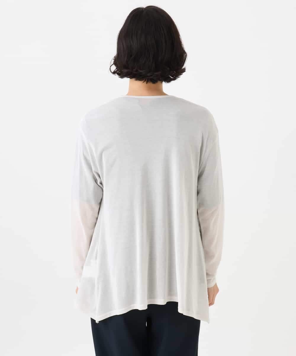 NHTHD01160 GIANNI LO GIUDICE(小さいサイズ)(メゾン ドゥ サンク) [日本製]強撚天竺カーディガン ライトグレー