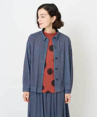 NHTJB83290 GIANNI LO GIUDICE(小さいサイズ) [セットアップ対応]デニムライクプリントカットソーブラウス