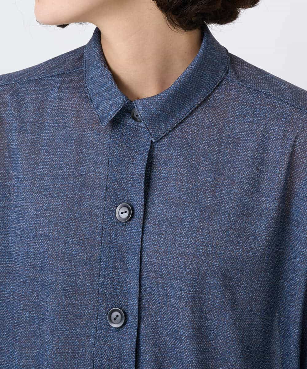 NHTJB83290 GIANNI LO GIUDICE(小さいサイズ)(メゾン ドゥ サンク) [セットアップ対応]デニムライクプリントカットソーブラウス ネイビー