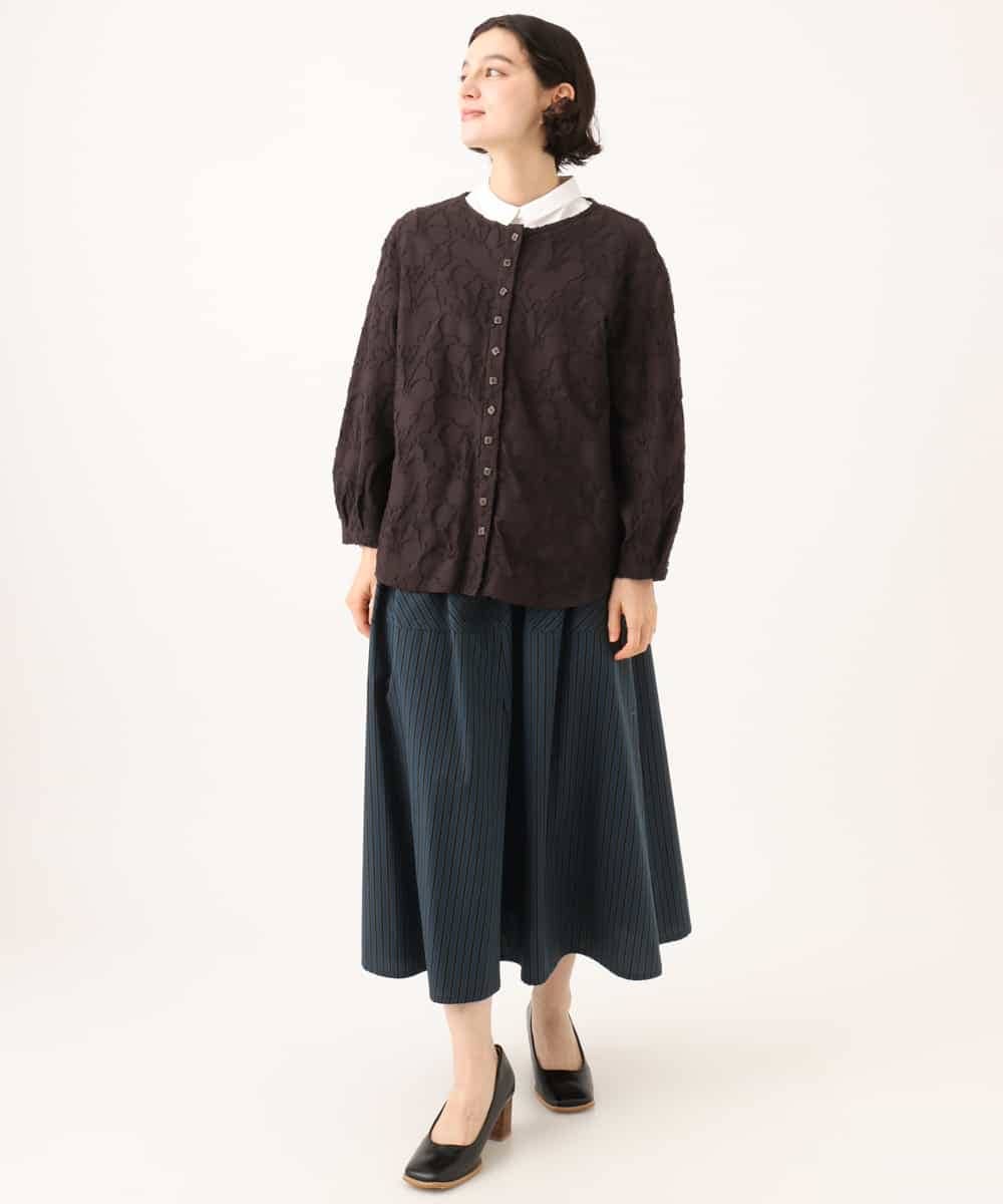 NHTJD13290 GIANNI LO GIUDICE(小さいサイズ)(メゾン ドゥ サンク) [日本製]コットンカットジャガードライトジャケット グリーン