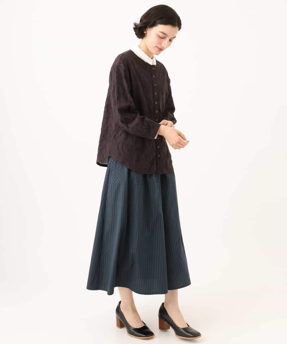 NHTJD13290 GIANNI LO GIUDICE(小さいサイズ)(メゾン ドゥ サンク) [日本製]コットンカットジャガードライトジャケット グリーン