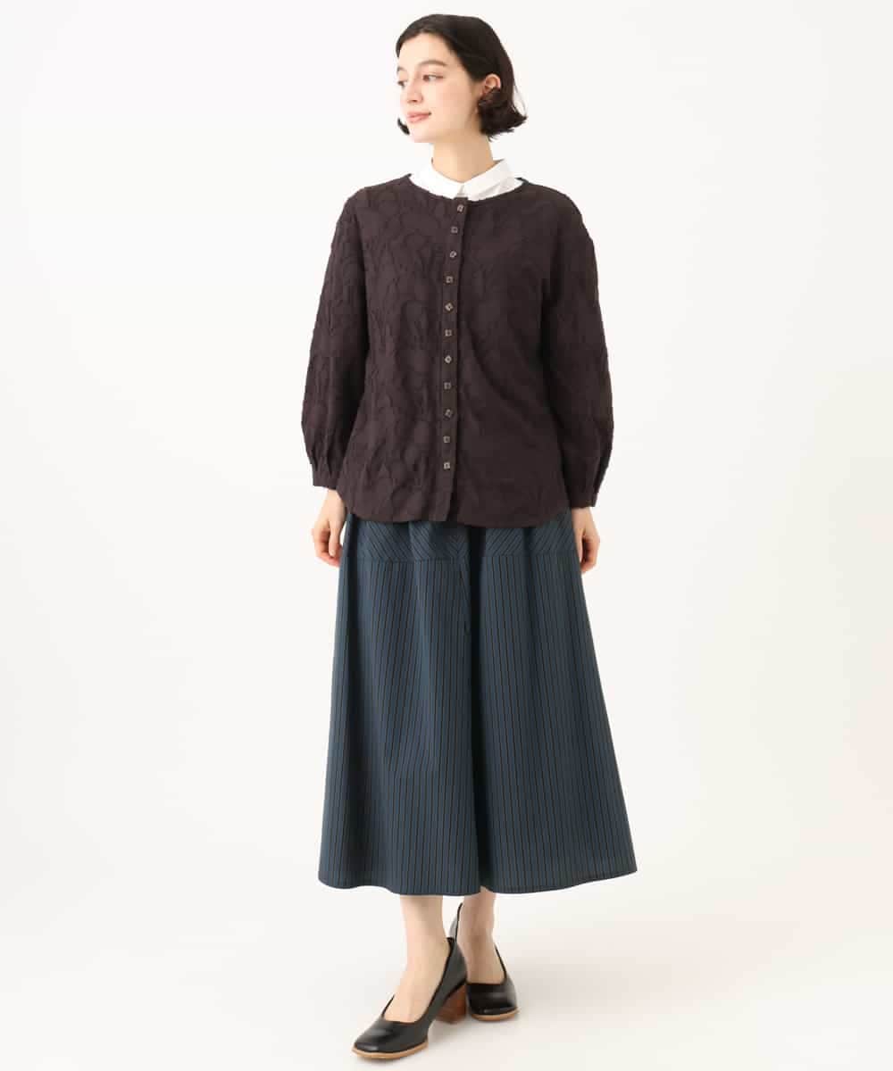 NHTJD13290 GIANNI LO GIUDICE(小さいサイズ)(メゾン ドゥ サンク) [日本製]コットンカットジャガードライトジャケット グリーン