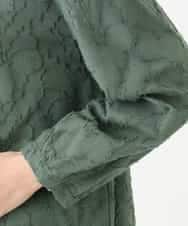 NHTJD13290 GIANNI LO GIUDICE(小さいサイズ)(メゾン ドゥ サンク) [日本製]コットンカットジャガードライトジャケット グリーン