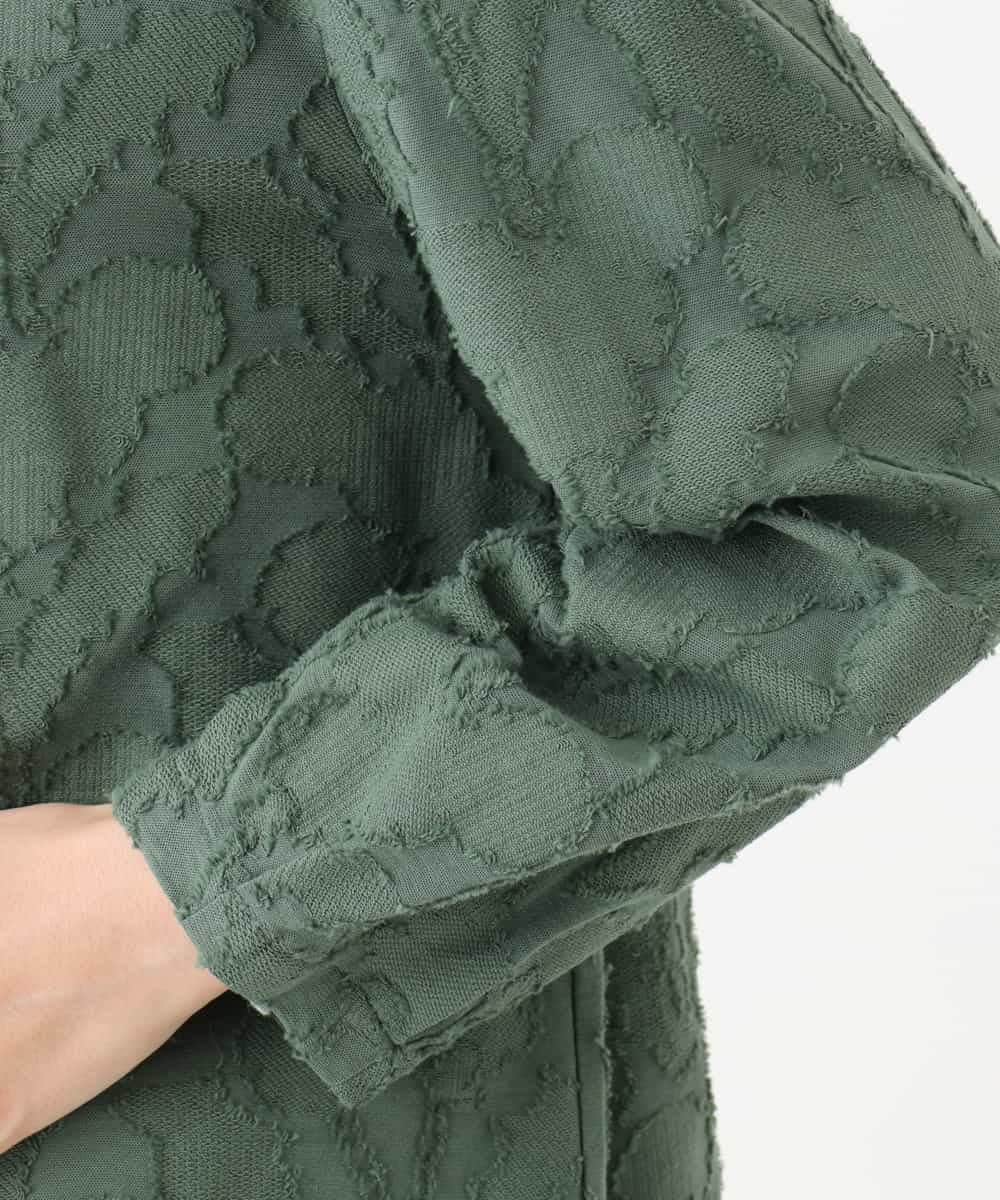 NHTJD13290 GIANNI LO GIUDICE(小さいサイズ)(メゾン ドゥ サンク) [日本製]コットンカットジャガードライトジャケット グリーン