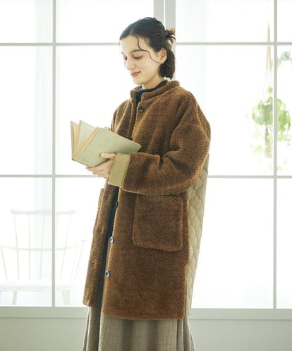 NHUAE21490 GIANNI LO GIUDICE(小さいサイズ) ボアタフタキルトコート