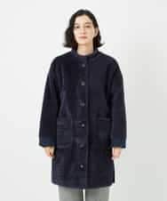NHUAE21490 GIANNI LO GIUDICE(小さいサイズ)(メゾン ドゥ サンク) ボアタフタキルトコート ネイビー