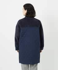 NHUAE21490 GIANNI LO GIUDICE(小さいサイズ)(メゾン ドゥ サンク) ボアタフタキルトコート ネイビー