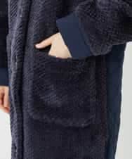 NHUAE21490 GIANNI LO GIUDICE(小さいサイズ)(メゾン ドゥ サンク) ボアタフタキルトコート ネイビー