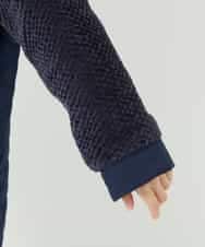 NHUAE21490 GIANNI LO GIUDICE(小さいサイズ)(メゾン ドゥ サンク) ボアタフタキルトコート ネイビー