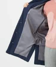 NHUAE21490 GIANNI LO GIUDICE(小さいサイズ)(メゾン ドゥ サンク) ボアタフタキルトコート ネイビー