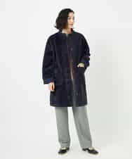 NHUAE21490 GIANNI LO GIUDICE(小さいサイズ)(メゾン ドゥ サンク) ボアタフタキルトコート ネイビー