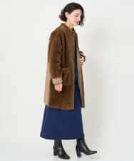 NHUAE21490 GIANNI LO GIUDICE(小さいサイズ)(メゾン ドゥ サンク) ボアタフタキルトコート ネイビー