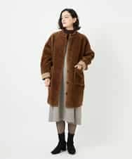 NHUAE21490 GIANNI LO GIUDICE(小さいサイズ)(メゾン ドゥ サンク) ボアタフタキルトコート ネイビー