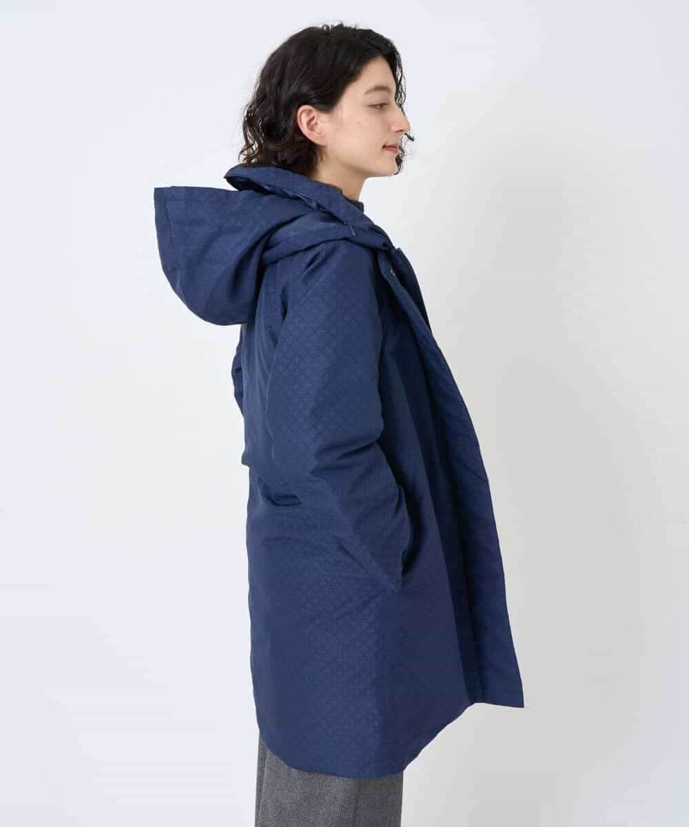 NHUAE30720 GIANNI LO GIUDICE(小さいサイズ)(メゾン ドゥ サンク) シャドードットジャガードダウンコート ネイビー