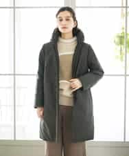 NHUAE30720 GIANNI LO GIUDICE(小さいサイズ)(メゾン ドゥ サンク) シャドードットジャガードダウンコート ネイビー