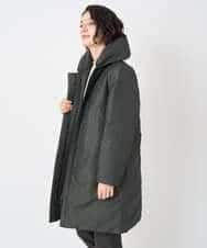 NHUAE30720 GIANNI LO GIUDICE(小さいサイズ)(メゾン ドゥ サンク) シャドードットジャガードダウンコート ネイビー