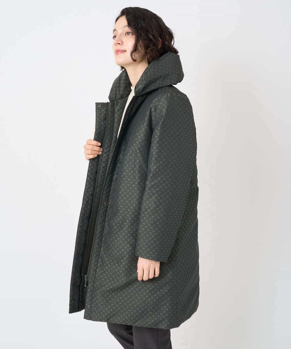 NHUAE30720 GIANNI LO GIUDICE(小さいサイズ)(メゾン ドゥ サンク) シャドードットジャガードダウンコート ネイビー