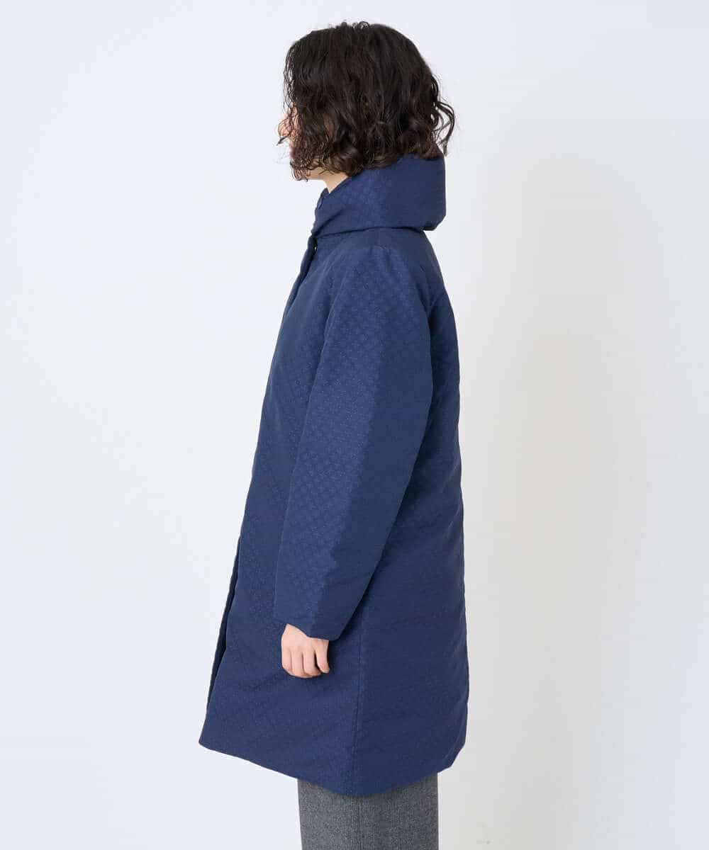 NHUAE30720 GIANNI LO GIUDICE(小さいサイズ)(メゾン ドゥ サンク) シャドードットジャガードダウンコート ネイビー