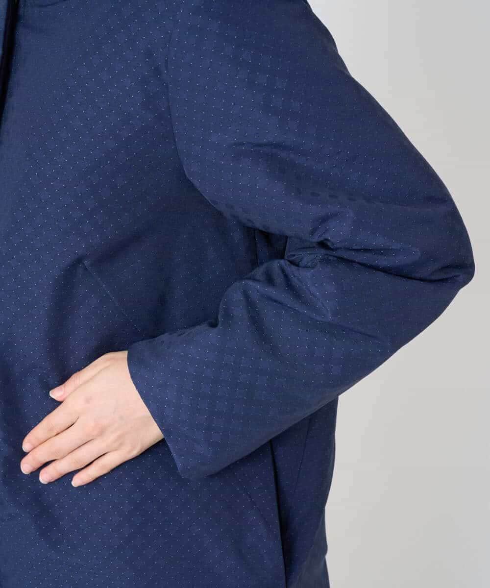 NHUAE30720 GIANNI LO GIUDICE(小さいサイズ)(メゾン ドゥ サンク) シャドードットジャガードダウンコート ネイビー