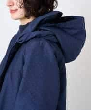 NHUAE30720 GIANNI LO GIUDICE(小さいサイズ)(メゾン ドゥ サンク) シャドードットジャガードダウンコート ネイビー