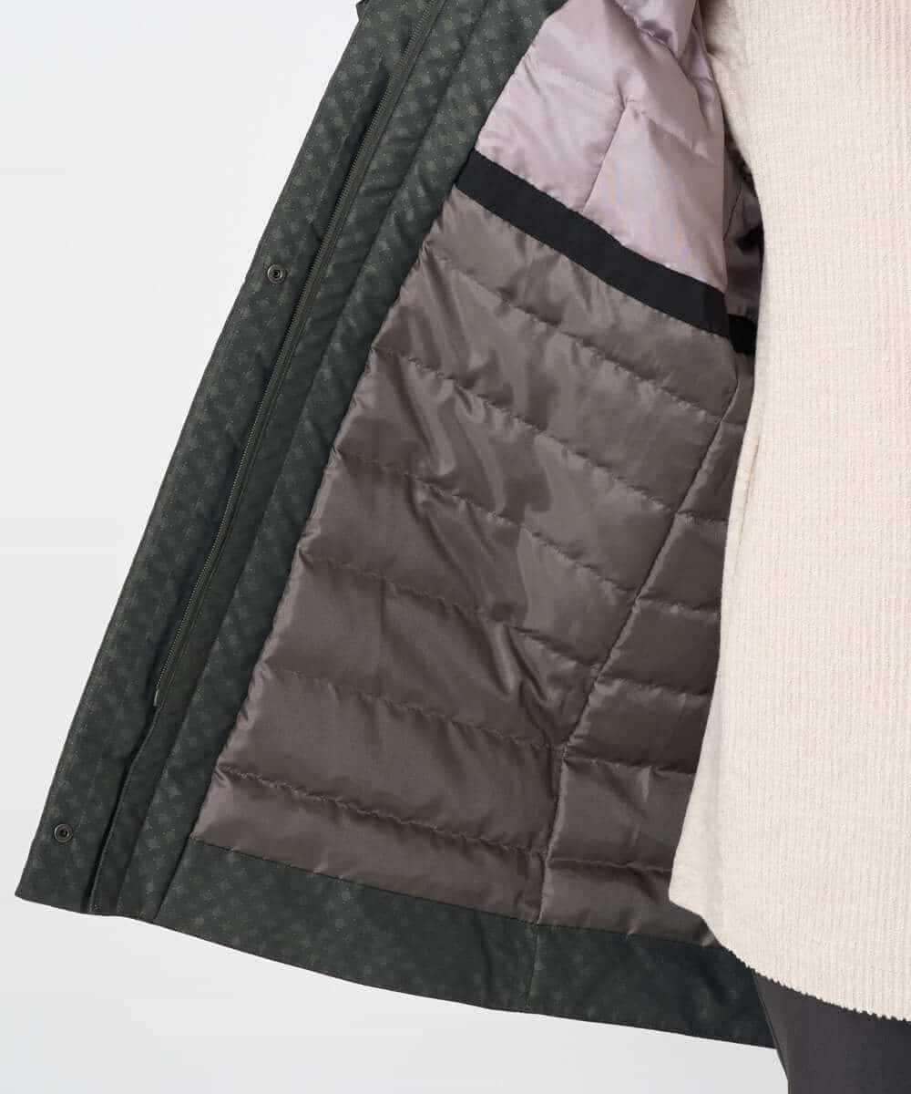 NHUAE30720 GIANNI LO GIUDICE(小さいサイズ)(メゾン ドゥ サンク) シャドードットジャガードダウンコート ネイビー