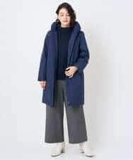 NHUAE30720 GIANNI LO GIUDICE(小さいサイズ)(メゾン ドゥ サンク) シャドードットジャガードダウンコート ネイビー