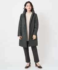 NHUAE30720 GIANNI LO GIUDICE(小さいサイズ)(メゾン ドゥ サンク) シャドードットジャガードダウンコート ネイビー