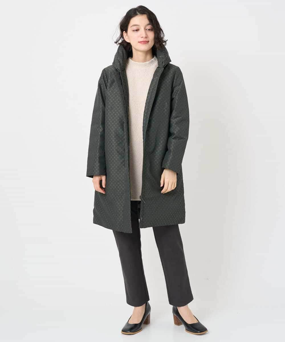 NHUAE30720 GIANNI LO GIUDICE(小さいサイズ)(メゾン ドゥ サンク) シャドードットジャガードダウンコート ネイビー