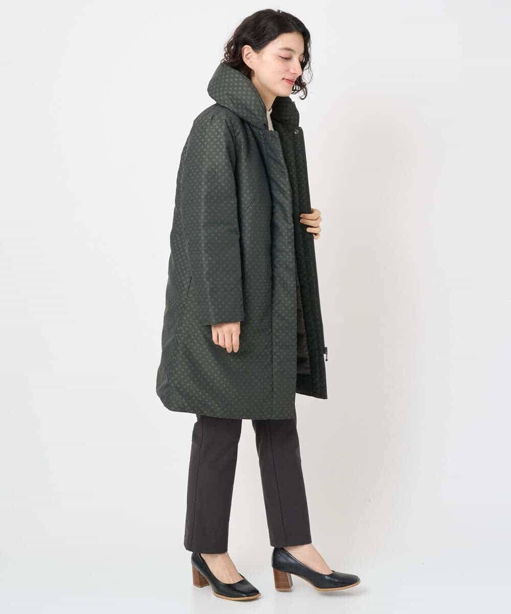 NHUAE30720 GIANNI LO GIUDICE(小さいサイズ)(メゾン ドゥ サンク) シャドードットジャガードダウンコート ネイビー