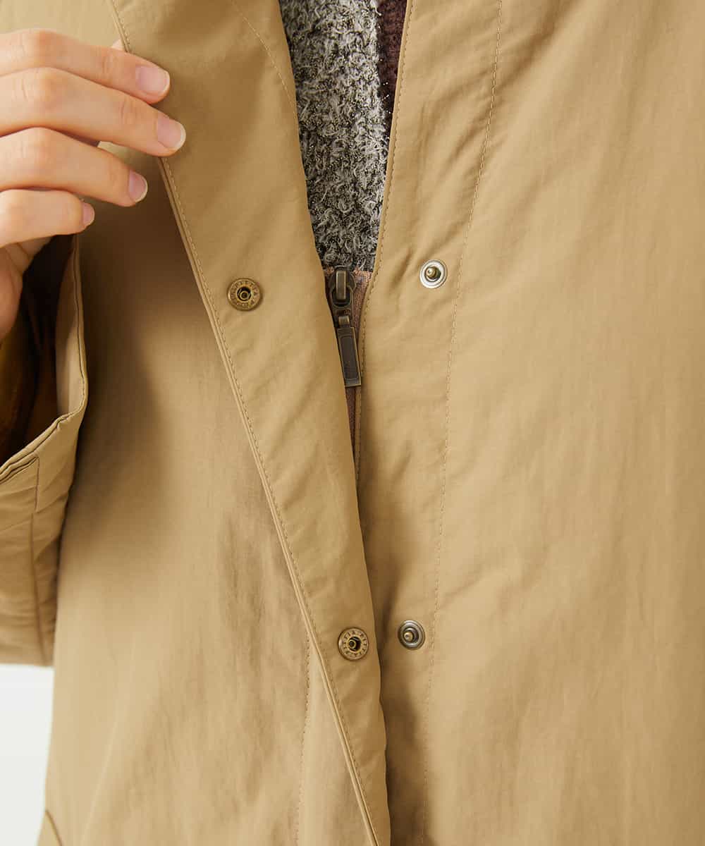 NHUAF84490 GIANNI LO GIUDICE(小さいサイズ)(メゾン ドゥ サンク) ナイロンタスランダウンコート ベージュ