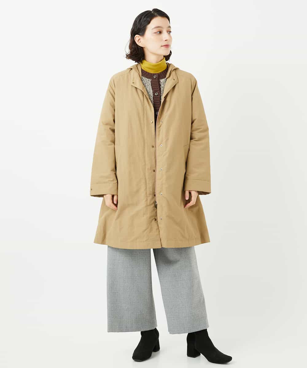 NHUAF84490 GIANNI LO GIUDICE(小さいサイズ)(メゾン ドゥ サンク) ナイロンタスランダウンコート ベージュ