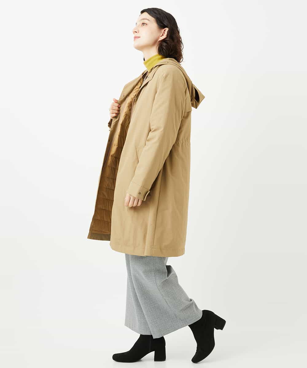 NHUAF84490 GIANNI LO GIUDICE(小さいサイズ)(メゾン ドゥ サンク) ナイロンタスランダウンコート ベージュ