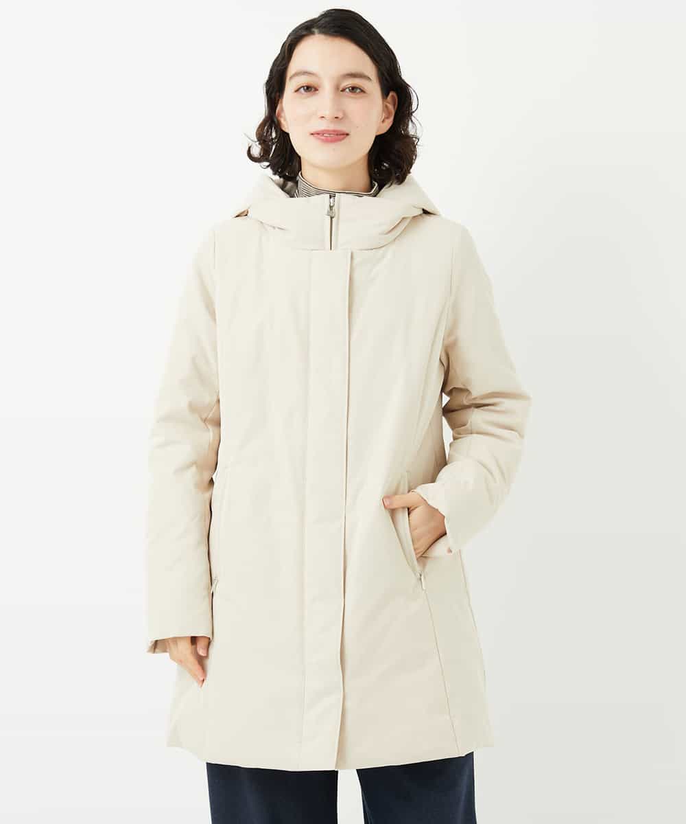 NHUAF85590 GIANNI LO GIUDICE(小さいサイズ)(メゾン ドゥ サンク) ストレッチタフタダウンコート ベージュ