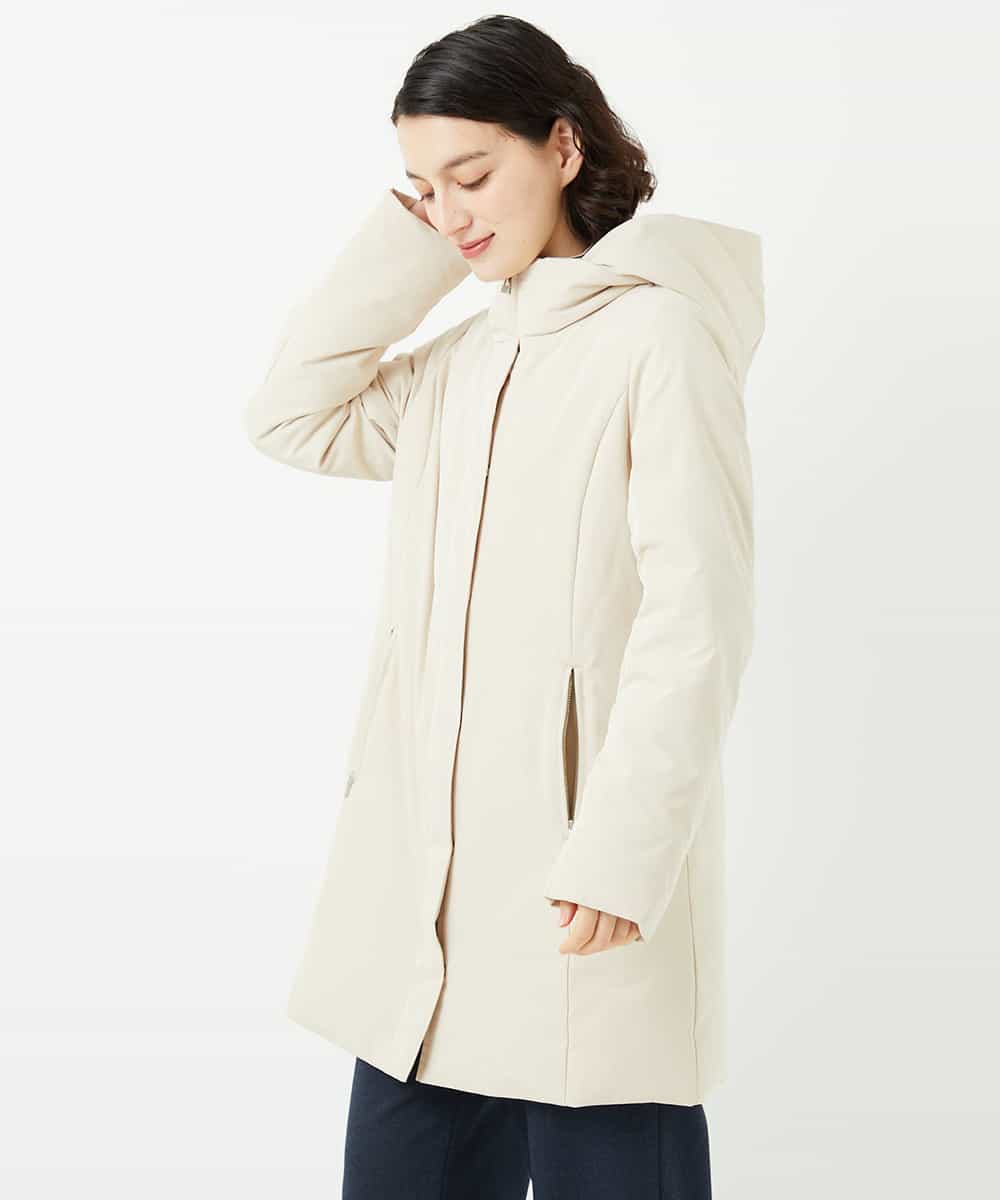 NHUAF85590 GIANNI LO GIUDICE(小さいサイズ)(メゾン ドゥ サンク) ストレッチタフタダウンコート ベージュ