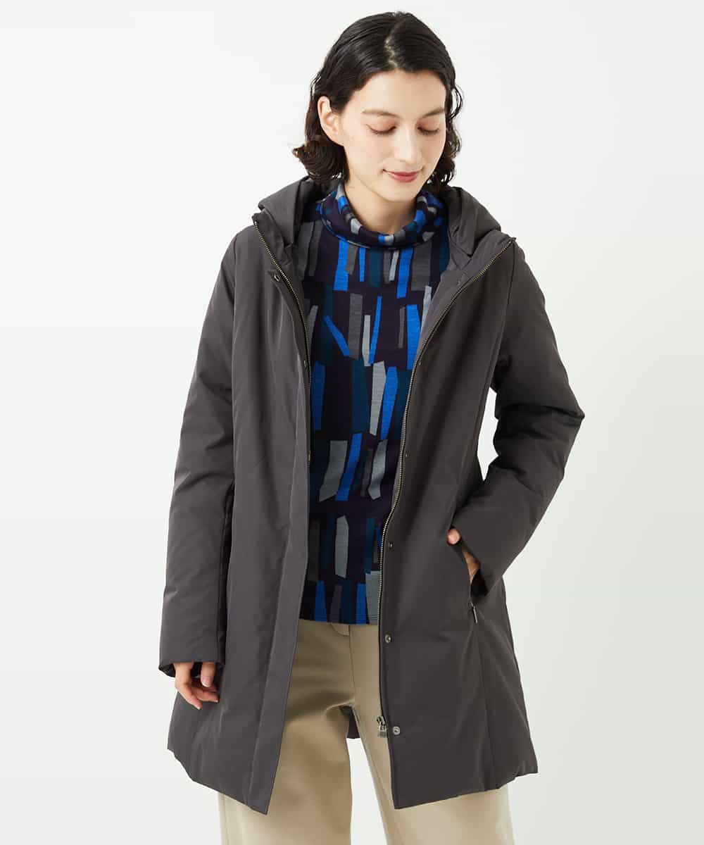 NHUAF85590 GIANNI LO GIUDICE(小さいサイズ)(メゾン ドゥ サンク) ストレッチタフタダウンコート ベージュ