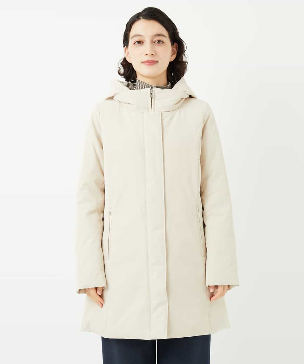 NHUAF85590 GIANNI LO GIUDICE(小さいサイズ)(メゾン ドゥ サンク) ストレッチタフタダウンコート ベージュ