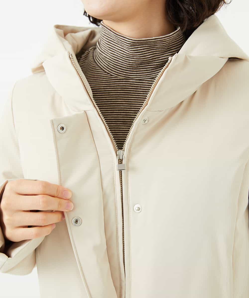 NHUAF85590 GIANNI LO GIUDICE(小さいサイズ)(メゾン ドゥ サンク) ストレッチタフタダウンコート ベージュ