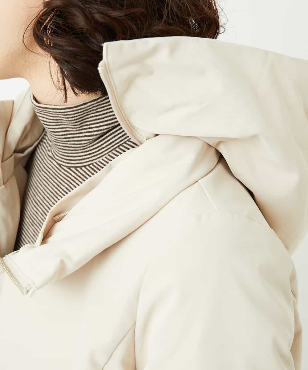 NHUAF85590 GIANNI LO GIUDICE(小さいサイズ)(メゾン ドゥ サンク) ストレッチタフタダウンコート ベージュ
