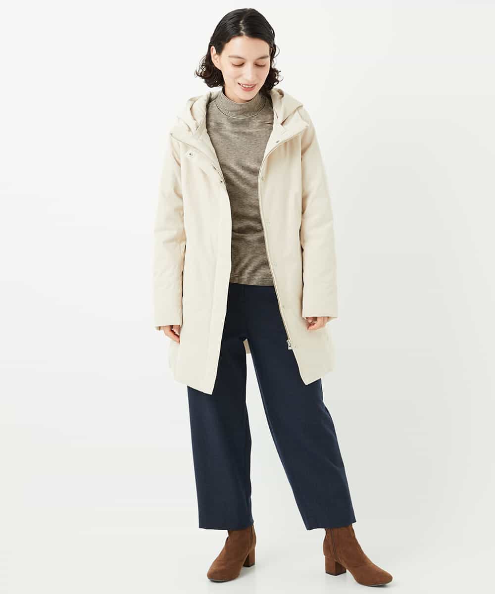 NHUAF85590 GIANNI LO GIUDICE(小さいサイズ)(メゾン ドゥ サンク) ストレッチタフタダウンコート ベージュ