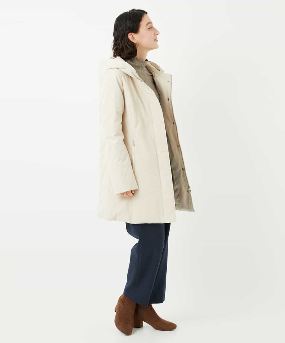 NHUAF85590 GIANNI LO GIUDICE(小さいサイズ)(メゾン ドゥ サンク) ストレッチタフタダウンコート ベージュ