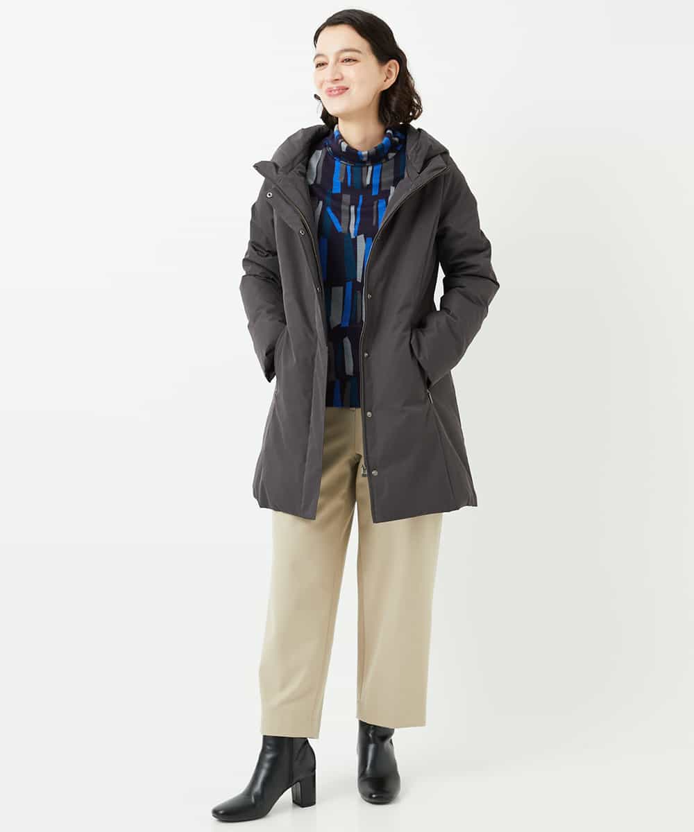 NHUAF85590 GIANNI LO GIUDICE(小さいサイズ)(メゾン ドゥ サンク) ストレッチタフタダウンコート ベージュ