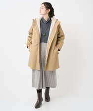 NHUAF91630 GIANNI LO GIUDICE(小さいサイズ)(メゾン ドゥ サンク) ボアライナー付き4wayコート ベージュ