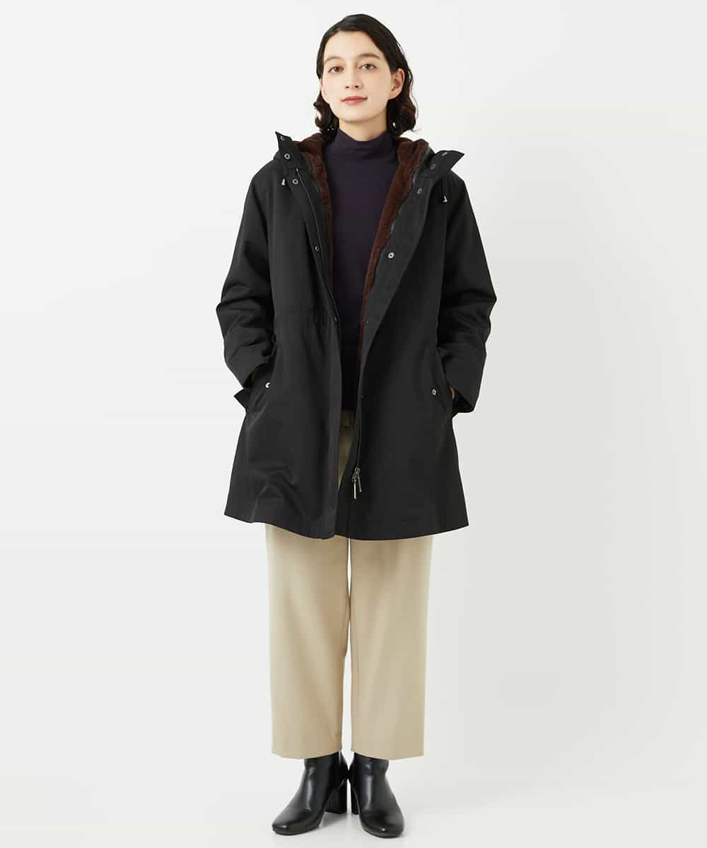 NHUAF91630 GIANNI LO GIUDICE(小さいサイズ)(メゾン ドゥ サンク) ボアライナー付き4wayコート ベージュ