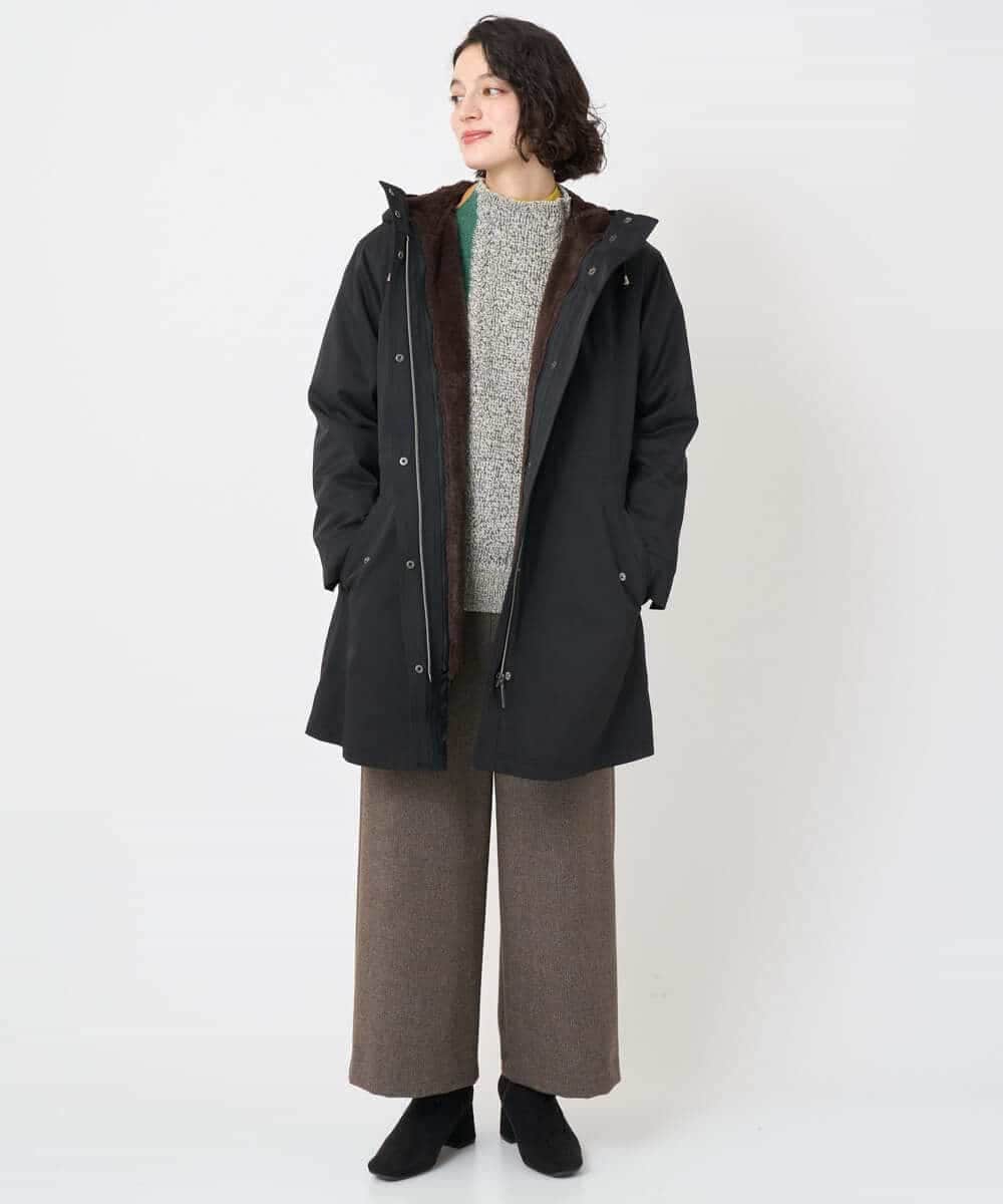NHUAF91630 GIANNI LO GIUDICE(小さいサイズ)(メゾン ドゥ サンク) ボアライナー付き4wayコート ベージュ