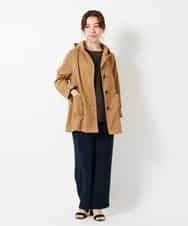 NHUAI80390 GIANNI LO GIUDICE(小さいサイズ)(メゾン ドゥ サンク) ナイロンストレッチ フーデッドコート ベージュ