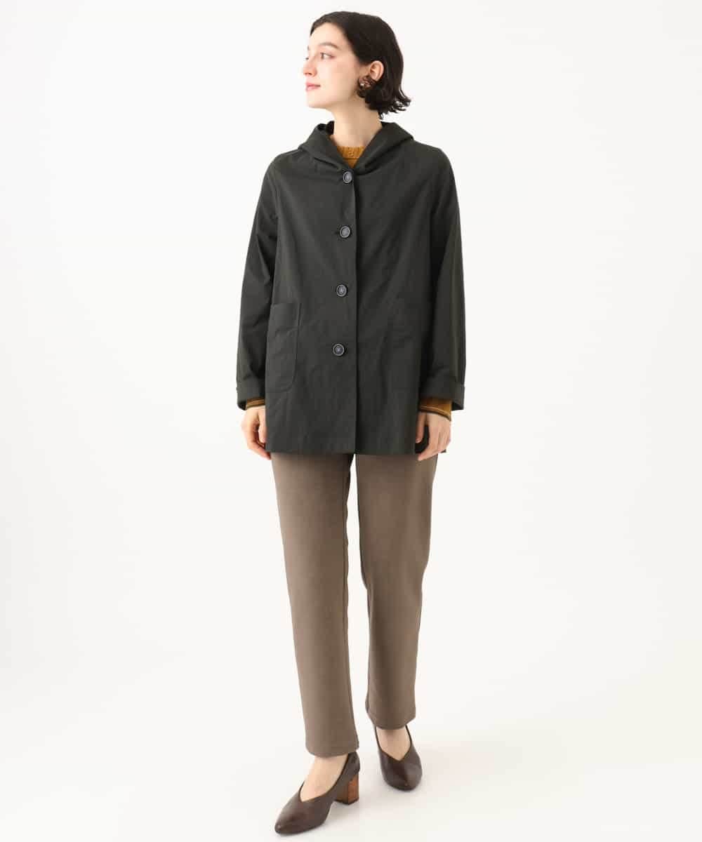 NHUAI80390 GIANNI LO GIUDICE(小さいサイズ)(メゾン ドゥ サンク) ナイロンストレッチ フーデッドコート ベージュ