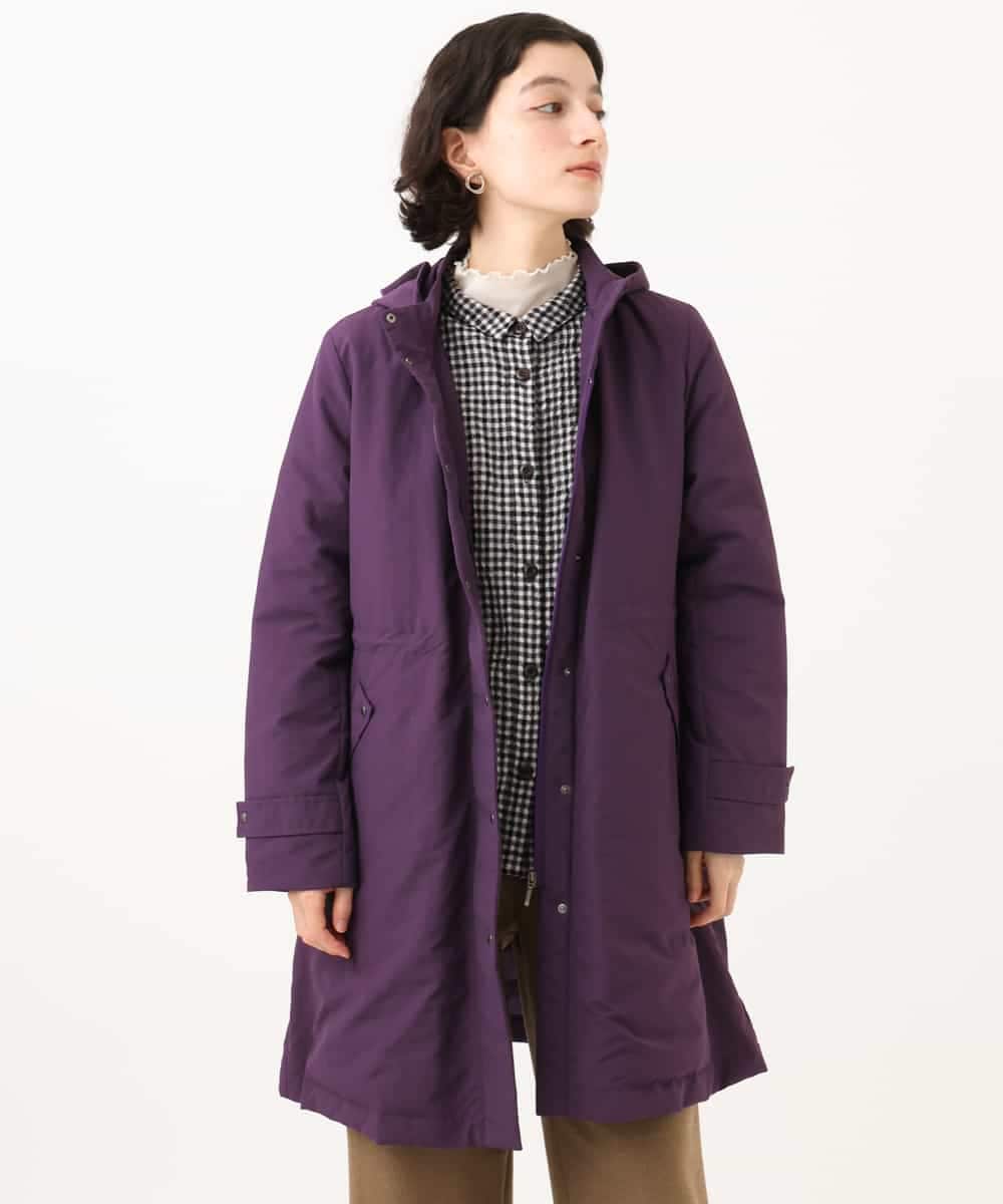 NHUAI85490 GIANNI LO GIUDICE(小さいサイズ)(メゾン ドゥ サンク) ナイロンタスランダウンコート パープル