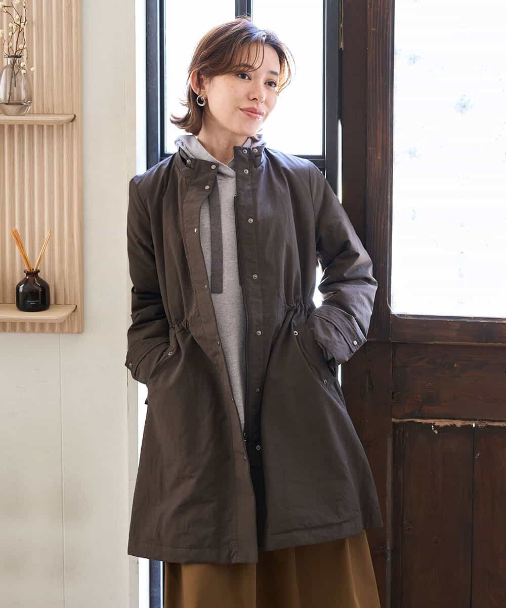 NHUAI85490 GIANNI LO GIUDICE(小さいサイズ)(メゾン ドゥ サンク) ナイロンタスランダウンコート ベージュ
